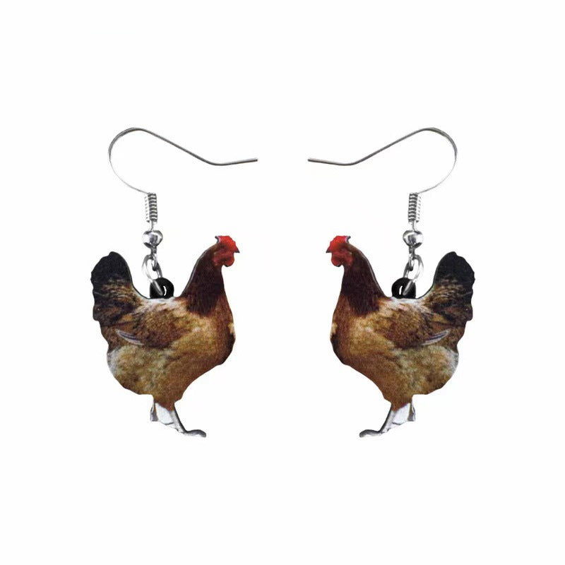 Wholesale  Animal Earrings Funny Acrylic Printing Earrings