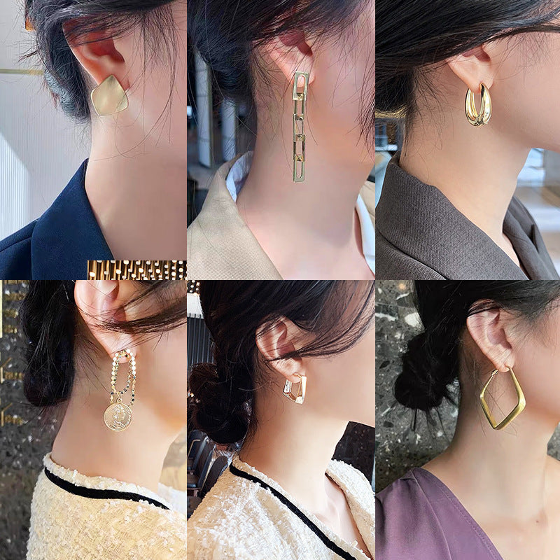 Wholesale S925 Silver Needle Earrings Metal Earrings Sterling Silver ACC-ES-Hanxi006