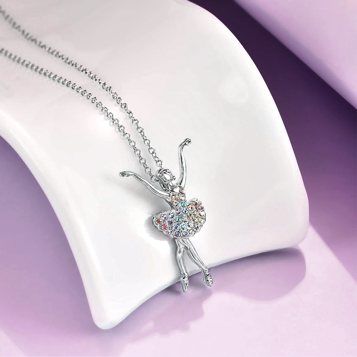 Wholesale ballet girl pendant necklace