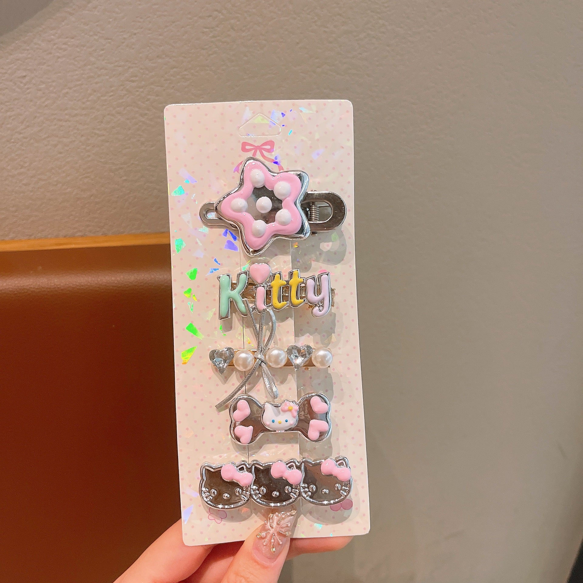 Wholesale Sweet  Cute Cartoon Style  Girl  Stars and Cat Kids Hair Clips