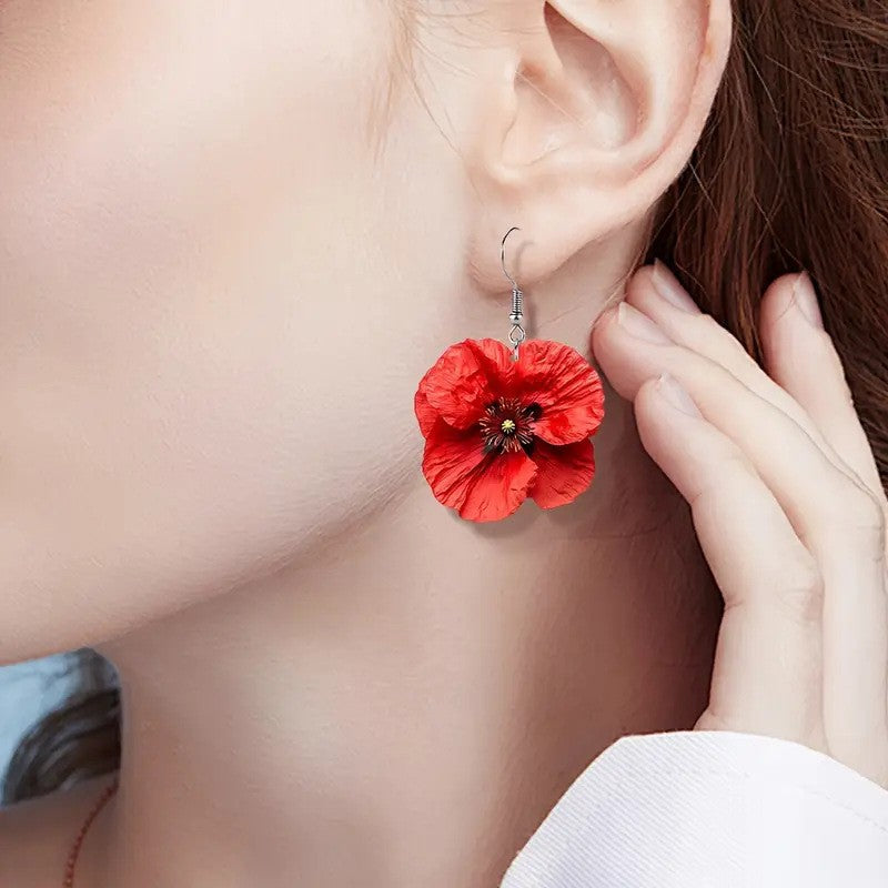 Wholesale Cherry Blossom Flower Acrylic Earrings