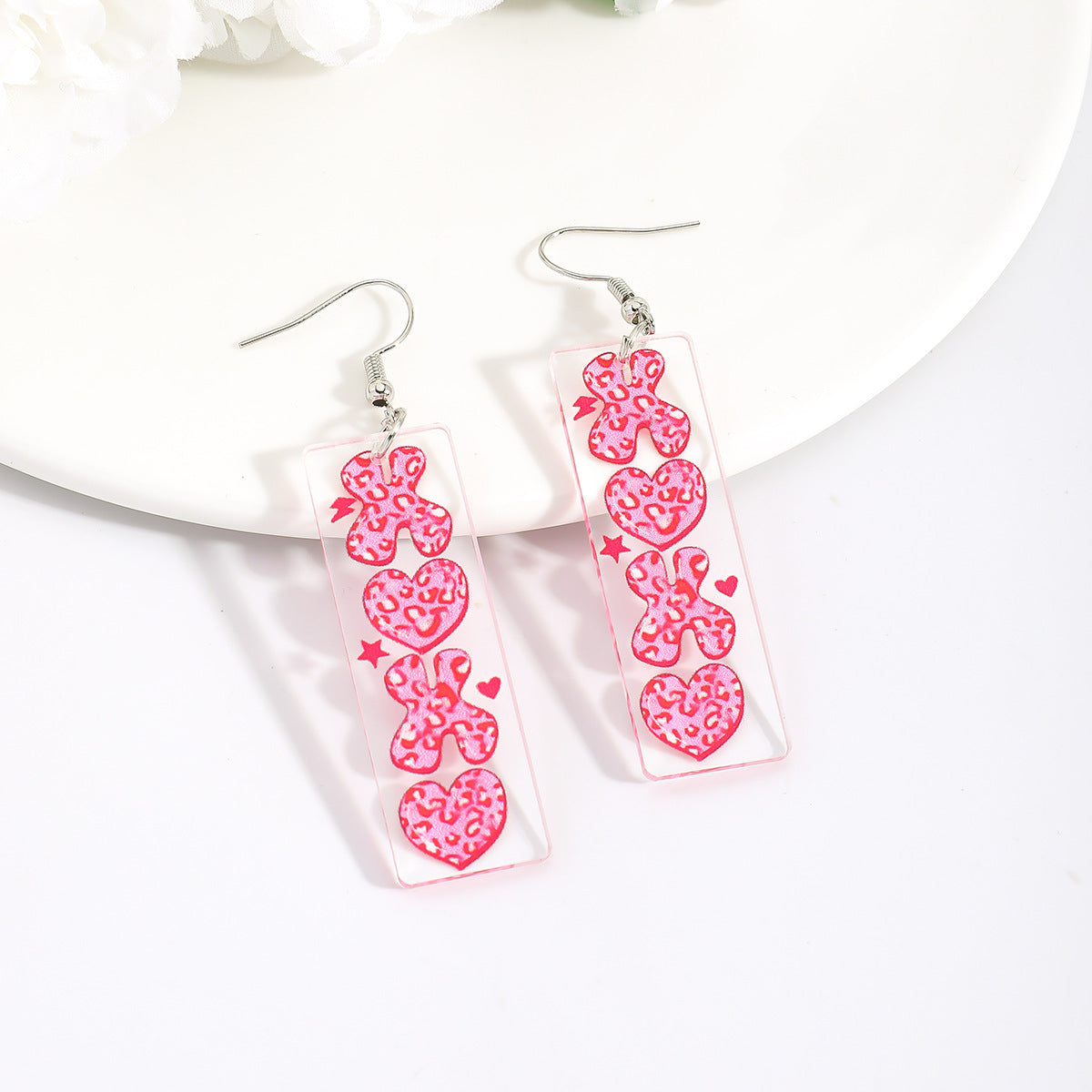Wholesale Acrylic Valentine' s Day Earrings
