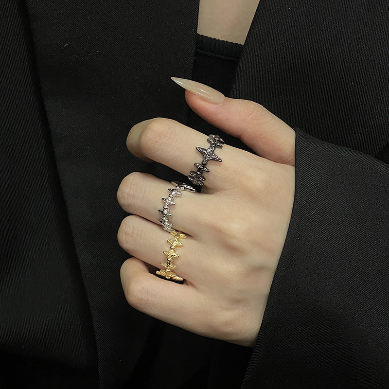 Wholesale Star Copper Open Adjustable Rings ACC-RS-JiuHao031