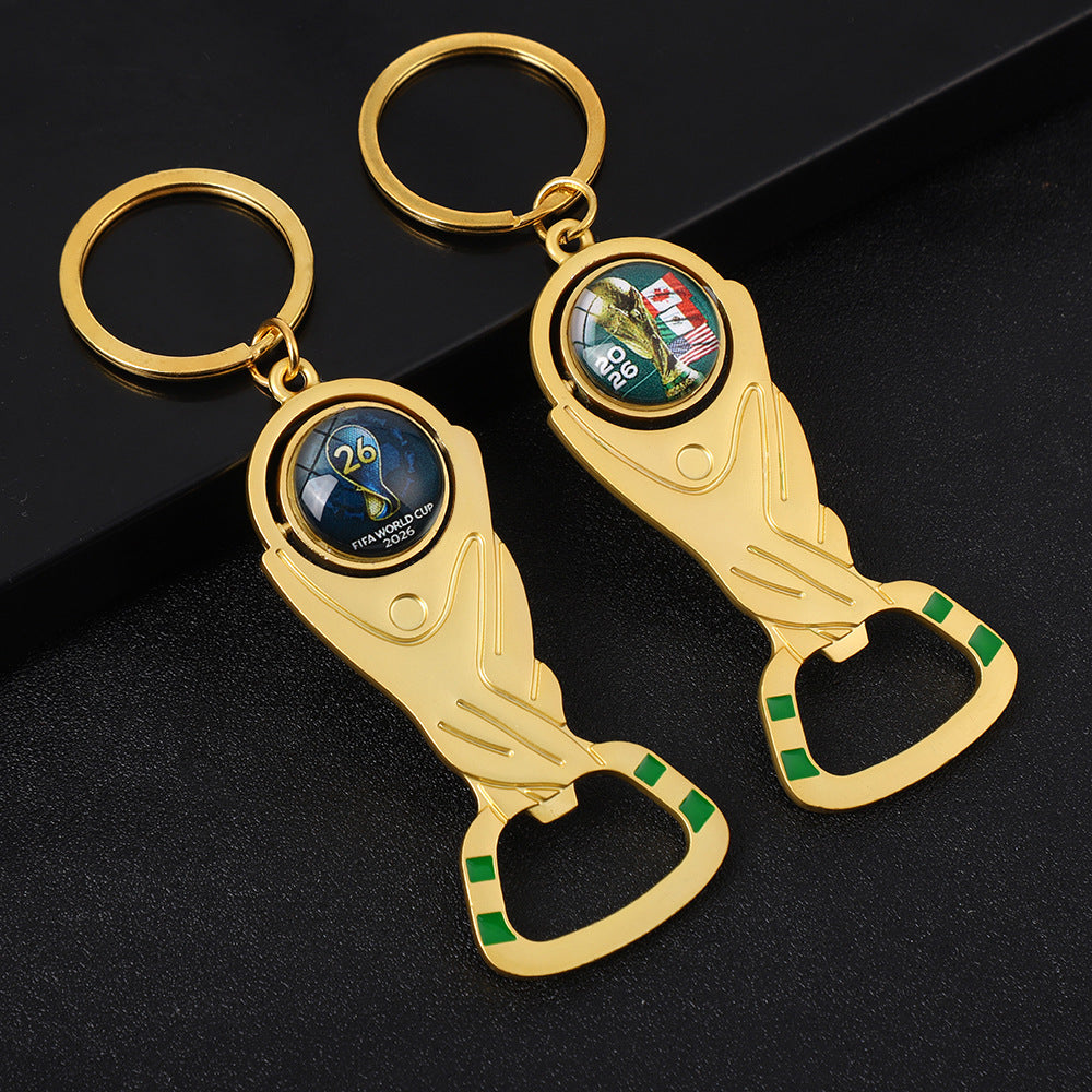 Wholesale 2026 World Cup Keychain Bottle Opener Set Zinc Alloy Decorative Accessory Boutique Resale
