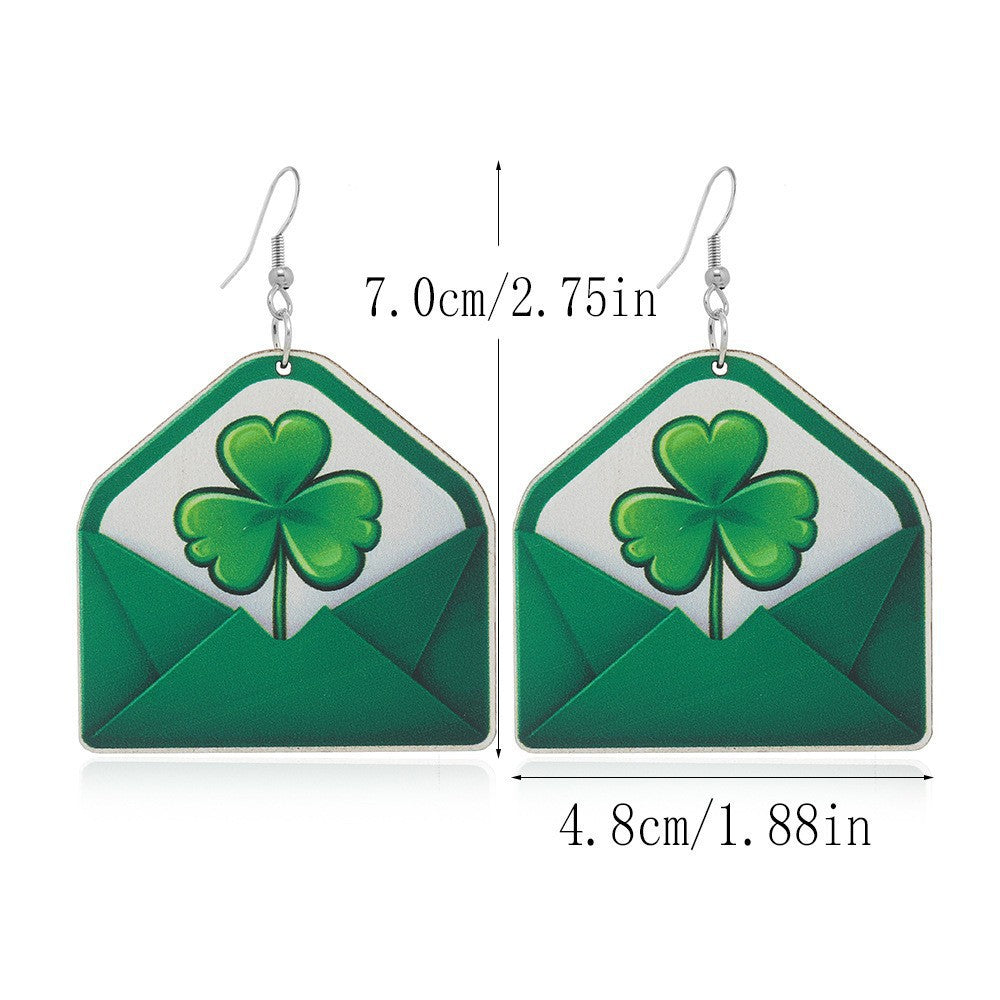 Wholesale St. Patrick's Day Irish Acrylic Earrings