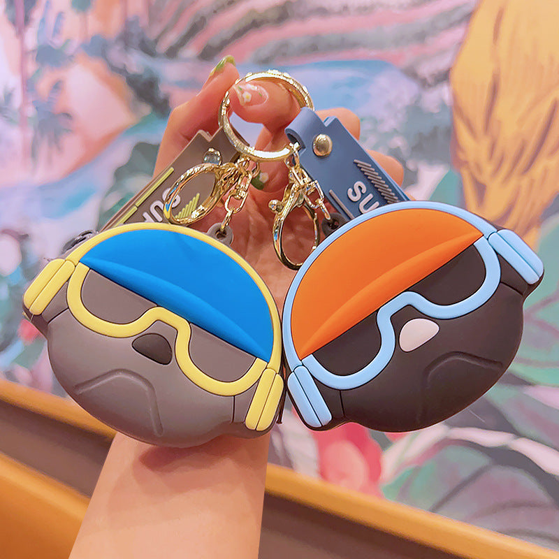 Wholesale Cartoon French Dog Coin Purse Keychain Keychain Wallet ACC-KC-JuCai014