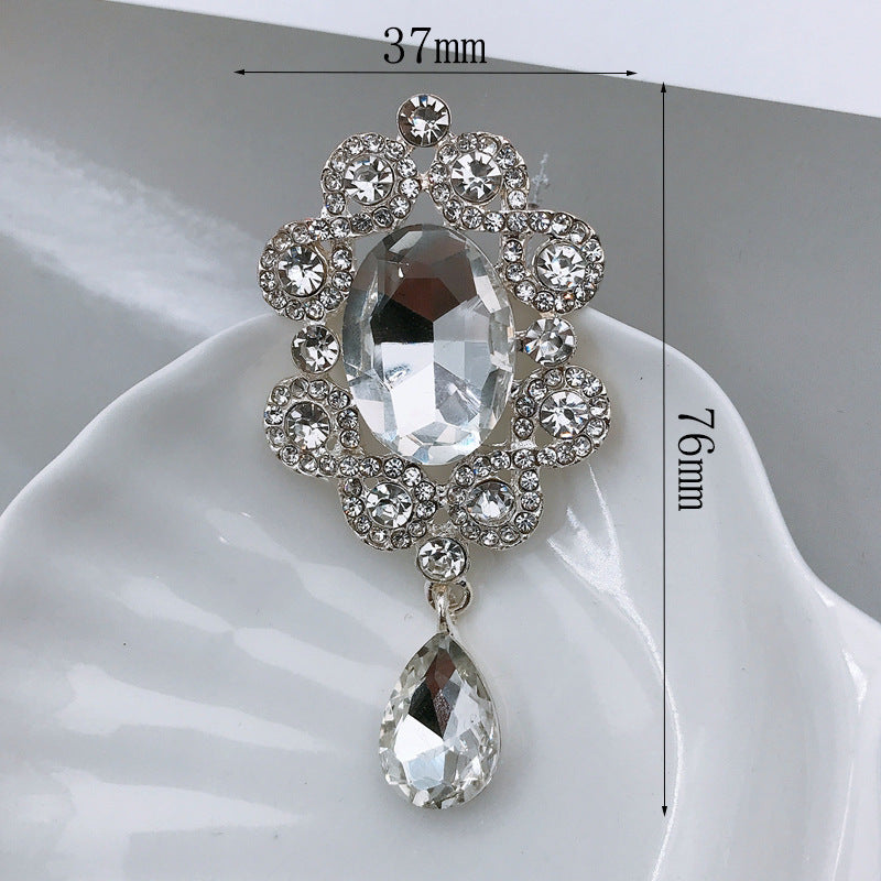 Wholesale  Diamond Pearl Flower Sun God flower brooch gem pendant
