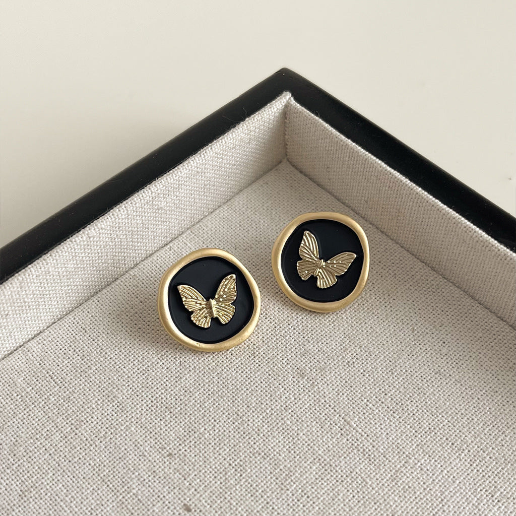 Wholesale  Black Oil Drop Earrings