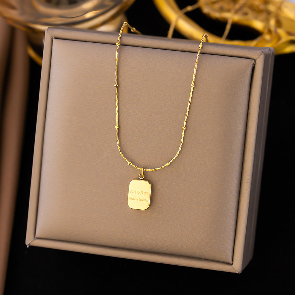 Wholesale Light Luxury Exquisite Titanium Steel Necklace ACC-NE-Qinji007