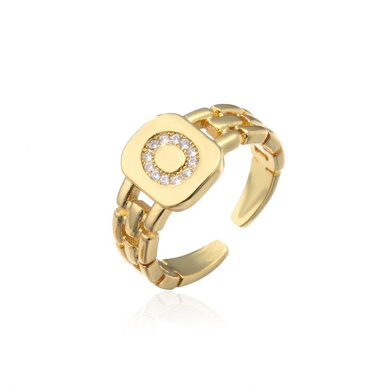 Wholesale 26 Letters Open Adjustable Ring ACC-RS-AoGu007