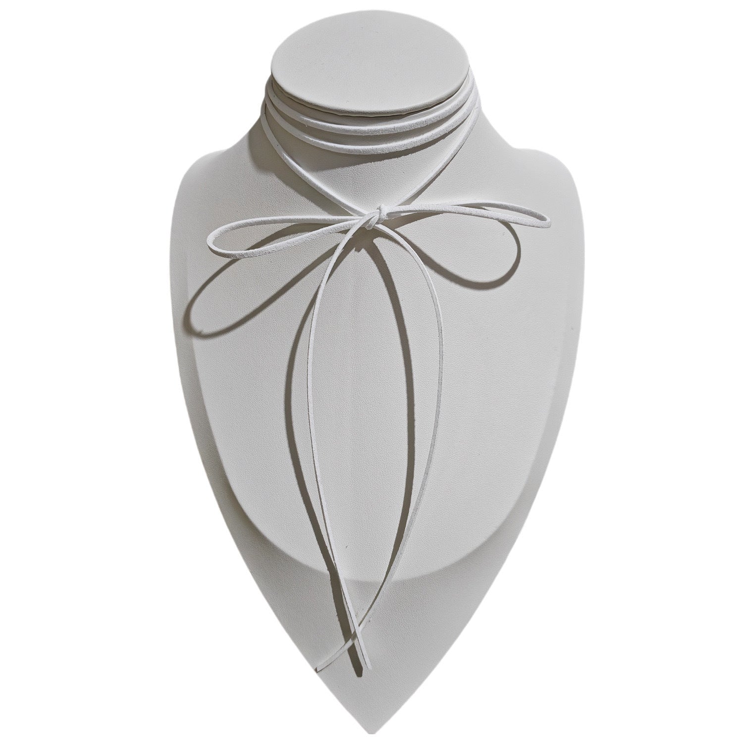 Wholesale simple lace bow choker collar  long leather rope neck accessories