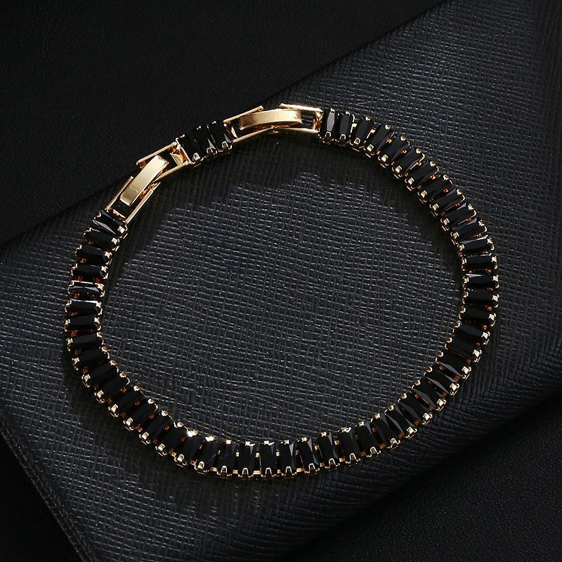 Wholesale Colorful Zircon Full Diamond Claw Chain Colorful Rice Beads Bracelet ACC-BT-Jiay003