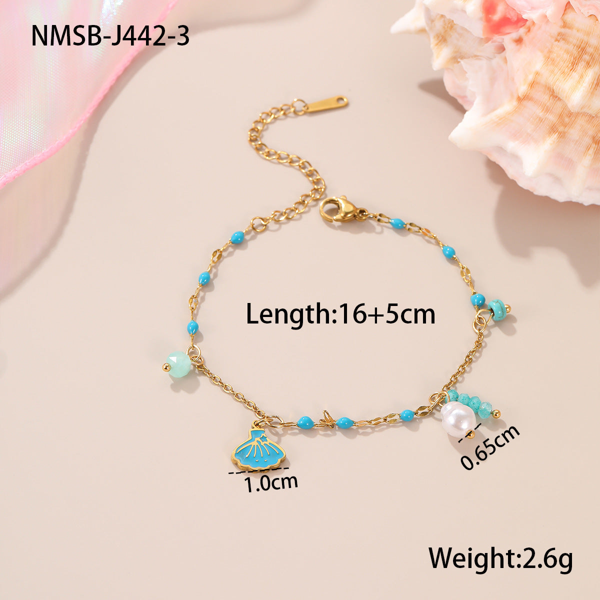 Wholesale Colorful bead necklace,  stainless steel earrings,  shell bracelet