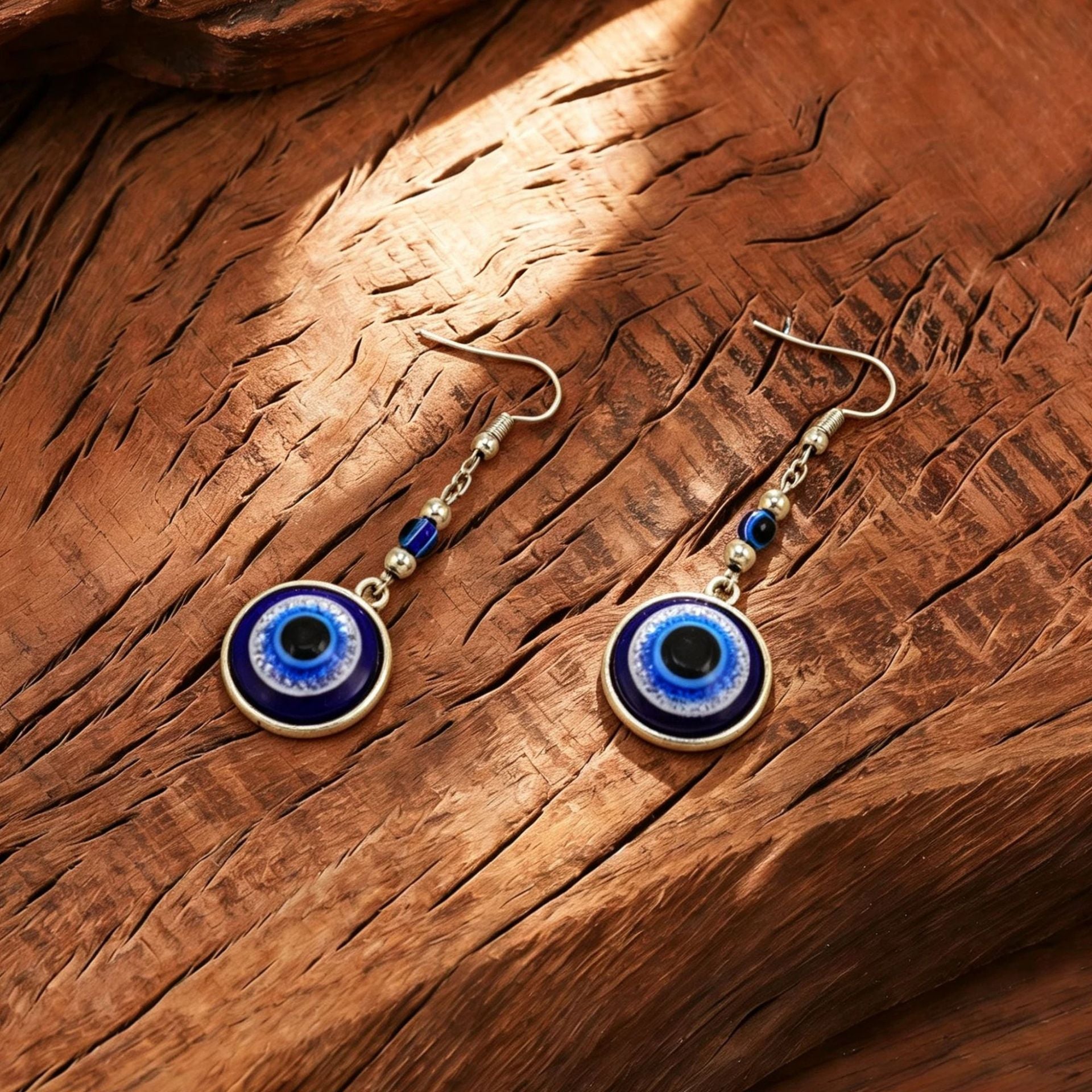 Wholesale Zinc Alloy Retro Evil Eye Long Hook Earrings Trendy Fashion Accessory For Party Boutique Resale