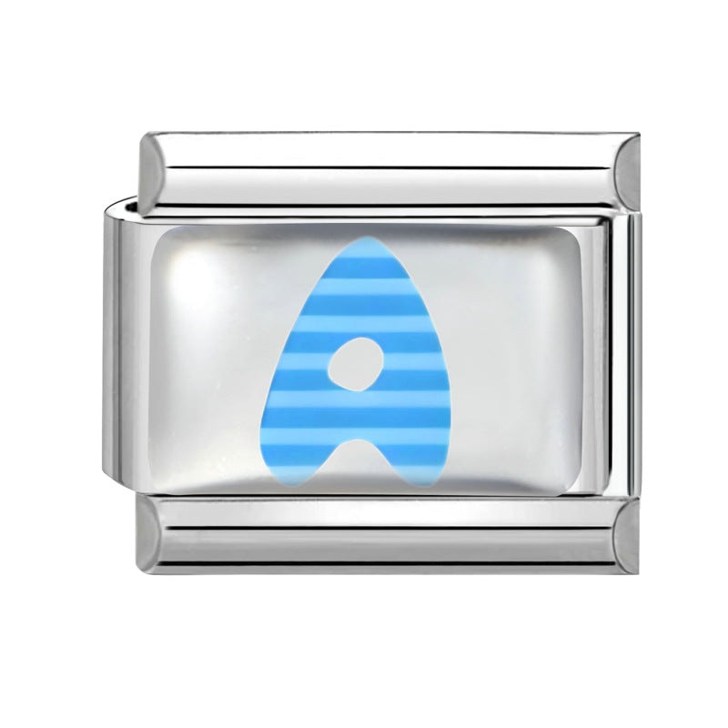 Wholesale 9mm Italian Charm Starter Bracelets DIY Letter Series Stainless Steel Composable Bracelet