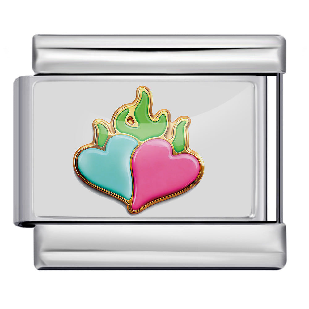 Wholesale  Italian Charm Bracelet 9mm DIY Fruit and Vegetable Series Creative Stainless Steel Composable Bracelet