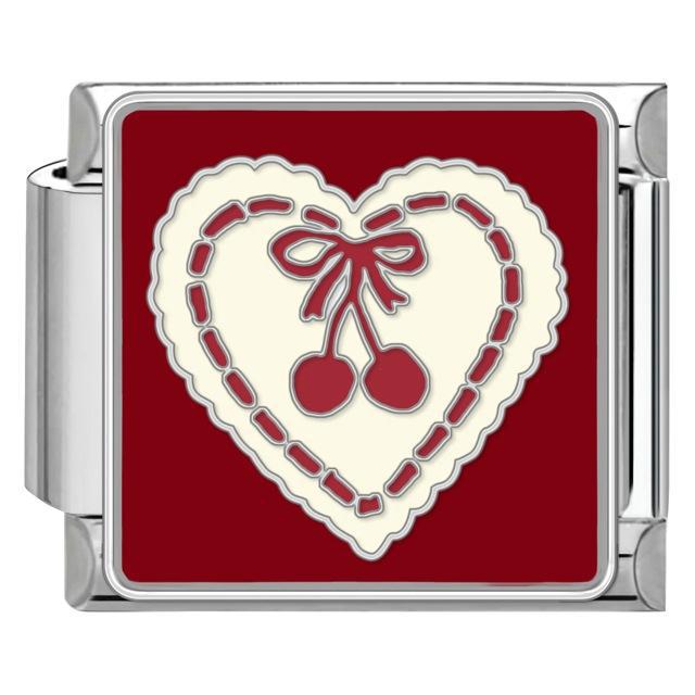 Wholesale DIY modular bracelet with cherry pattern,  original design,  Italian Charms Bracelet