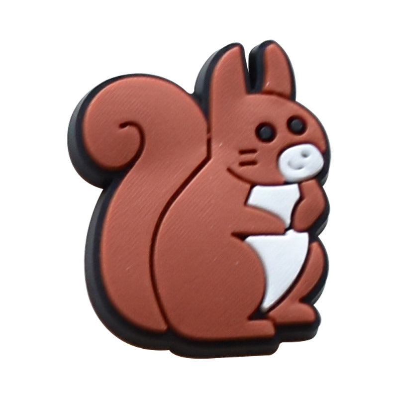 Wholesale Random 100pcs Small Animal PVC Soft Rubber Shoe Buckle Decoration ACC-SC-RYY056