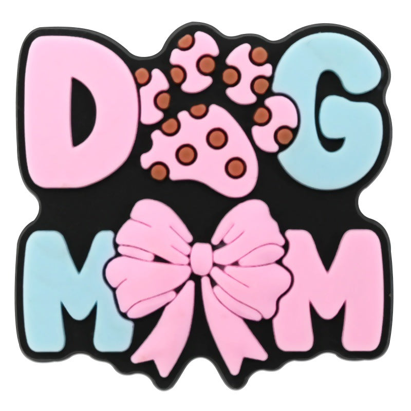 Wholesale  Random 100pcs Creative Cute dog-themed   PVC Soft Rubber Shoe Buckle Decoration