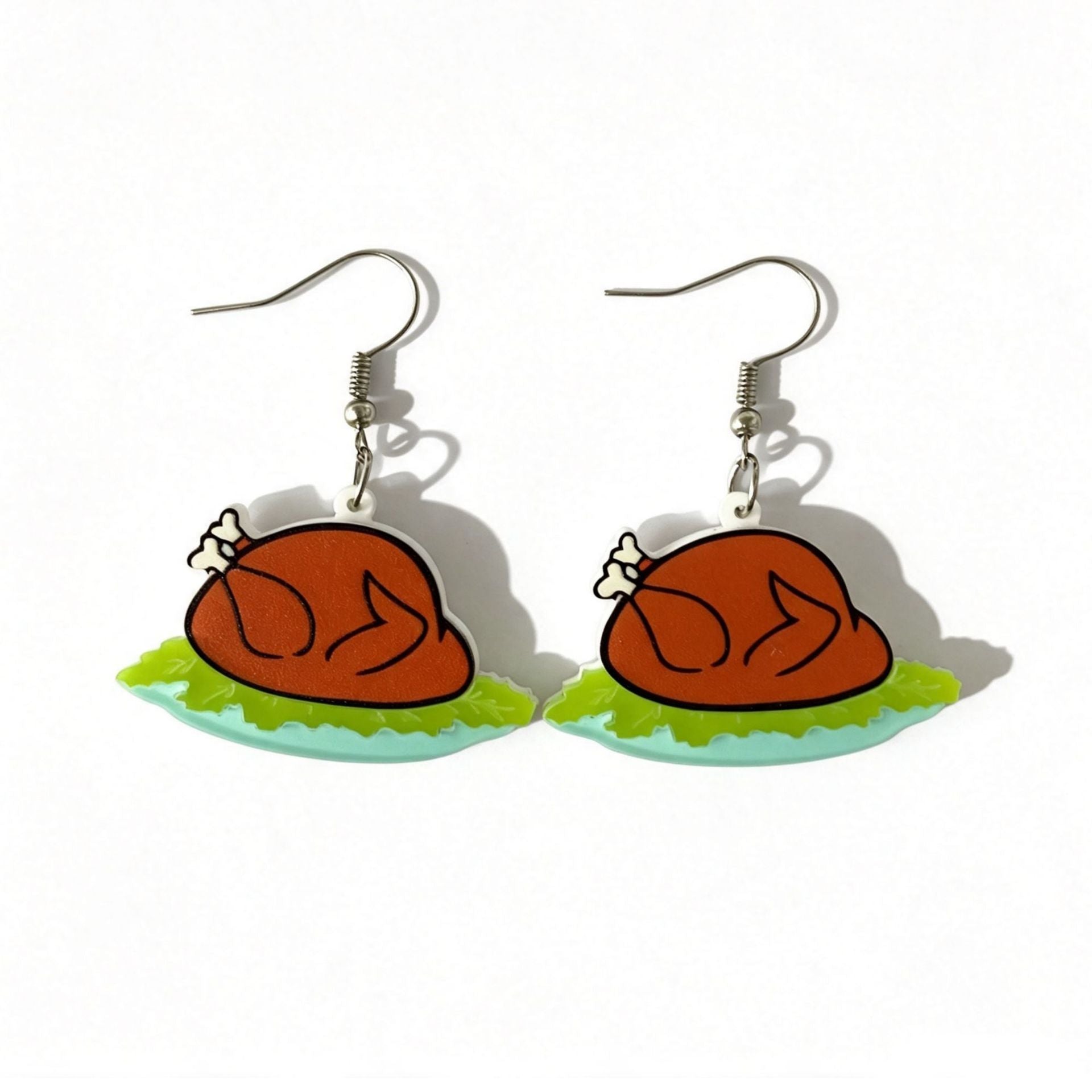 Wholesale Cute Turkey Maple Leaf Pinecone Acrylic Earrings For Thanksgiving Party Holiday Jewelry Accessory