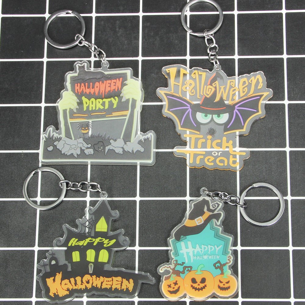 Wholesale Halloween Acrylic Tombstone Keychains ACC-KC-Shengh003