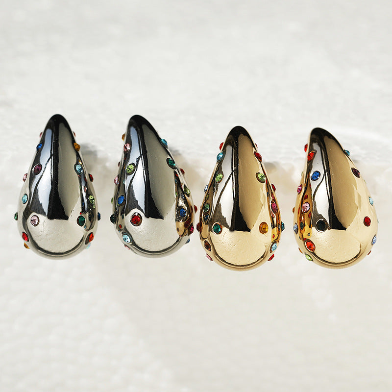 Wholesale Retro Comma Teardrop Punk Style Earrings Glossy Water Drop Earrings Vintage Earrings Acrylic Earrings ACC-ES-Yuchen008