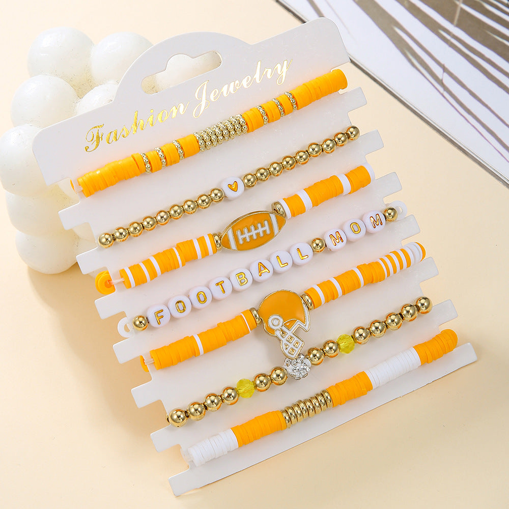 Wholesale Baseball Bracelet 8-piece Soft y Bracelet