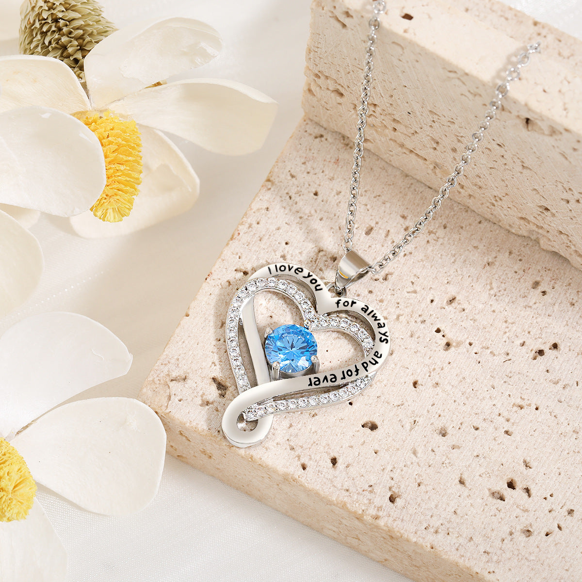 Wholesale Double Layer  Twelve Stars Stone Series Love Necklace