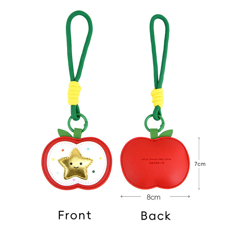 Wholesale Christmas Tree Keychain PU Leather Cartoon Pendant Gift