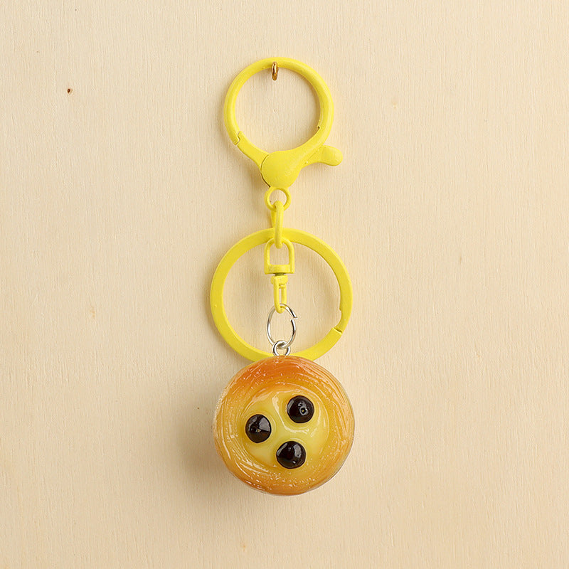Wholesale Chocolate Egg Tart Keychain
