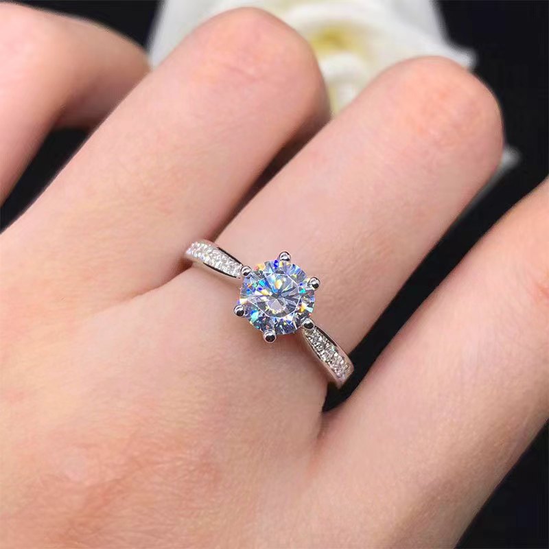 Wholesale S925 Sterling Silver Moissanite Rings ACC-RS-ZYX003