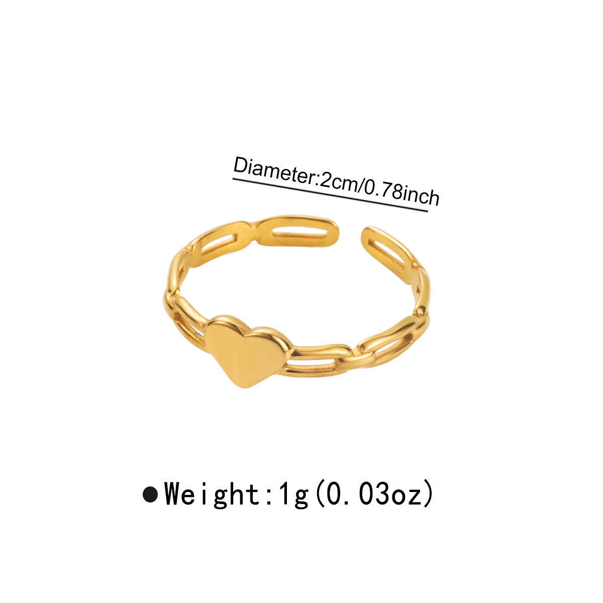 Wholesale Exquisite Love Wheat Design Personalized  Open Stainless Steel Ring