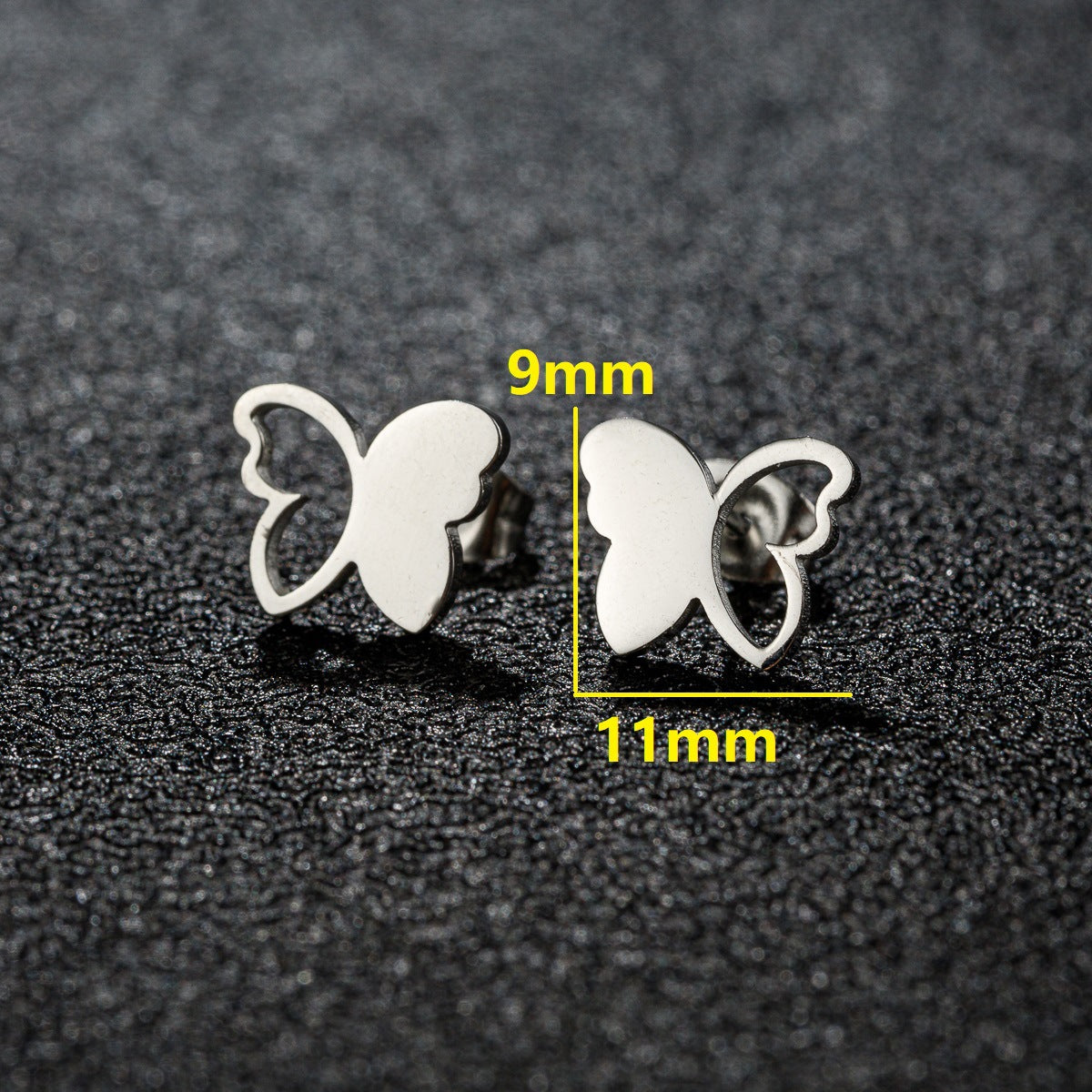Wholesale Stainless Steel Gold Butterfly Earrings with Ear Cuff French Minimalist Fashion Jewelry Accessory Boutique Gift