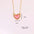 Wholesale love necklace  adjustable peach heart natural stone clavicle chain