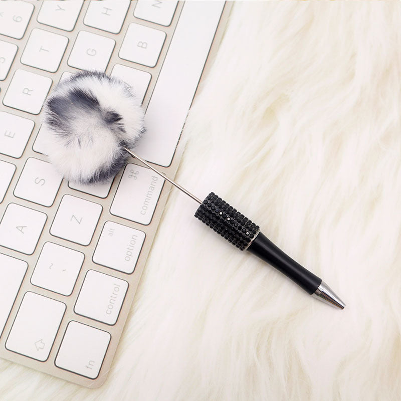 Wholesale Beadable Pens Rhinestone Pom Pom Ball DIY Beaded Pen ACC-PN-CY005