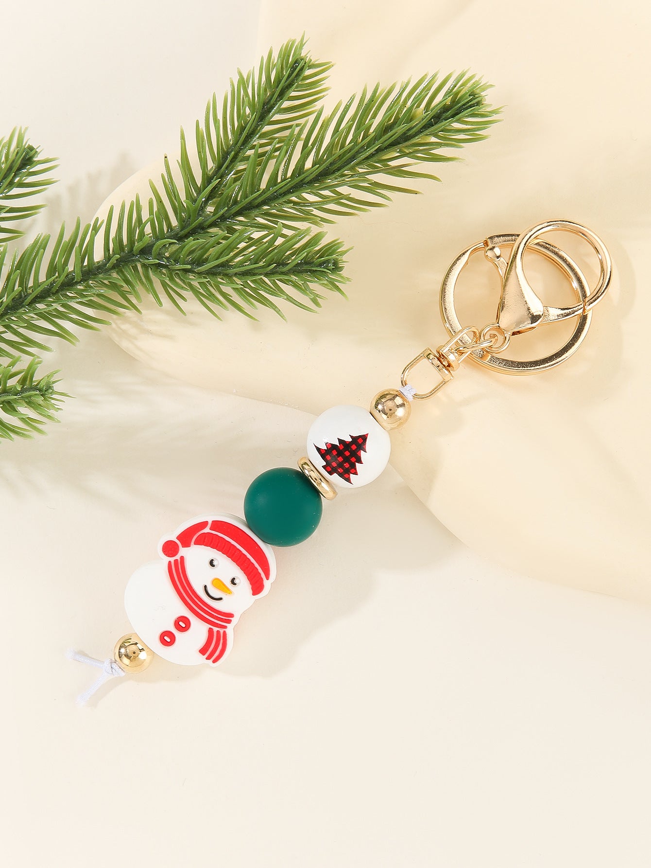 Wholesale Christmas  Silicone Beads Pendant Bracelet  Bag Keychain