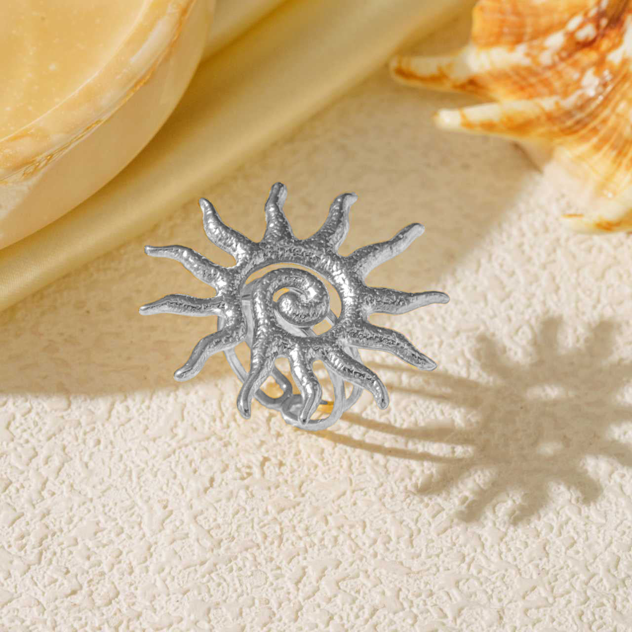 Wholesale Retro French Geometric Stainless Steel Butterfly Open Ring Set,  Everyday Wear Jewelry Accessory
