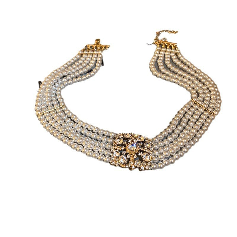 Wholesale  Multi-layer Pearl Necklace Light Luxury Necklace