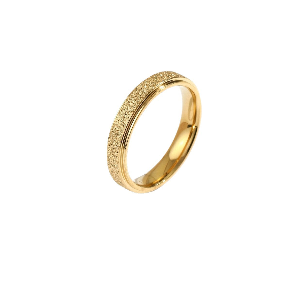 Wholesale Stainless steel brushed plain band ring