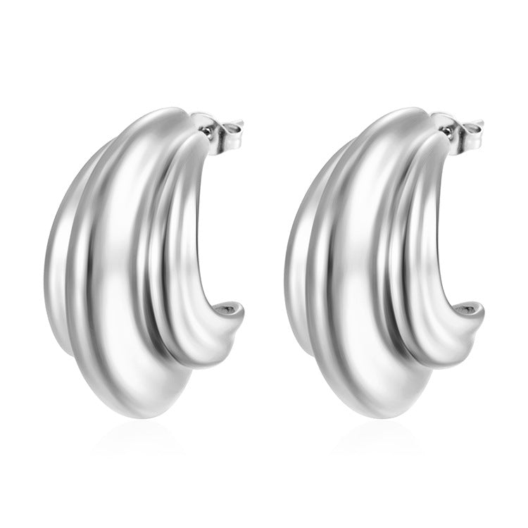 Wholesale Double-layer Titanium Steel Starfish Earrings