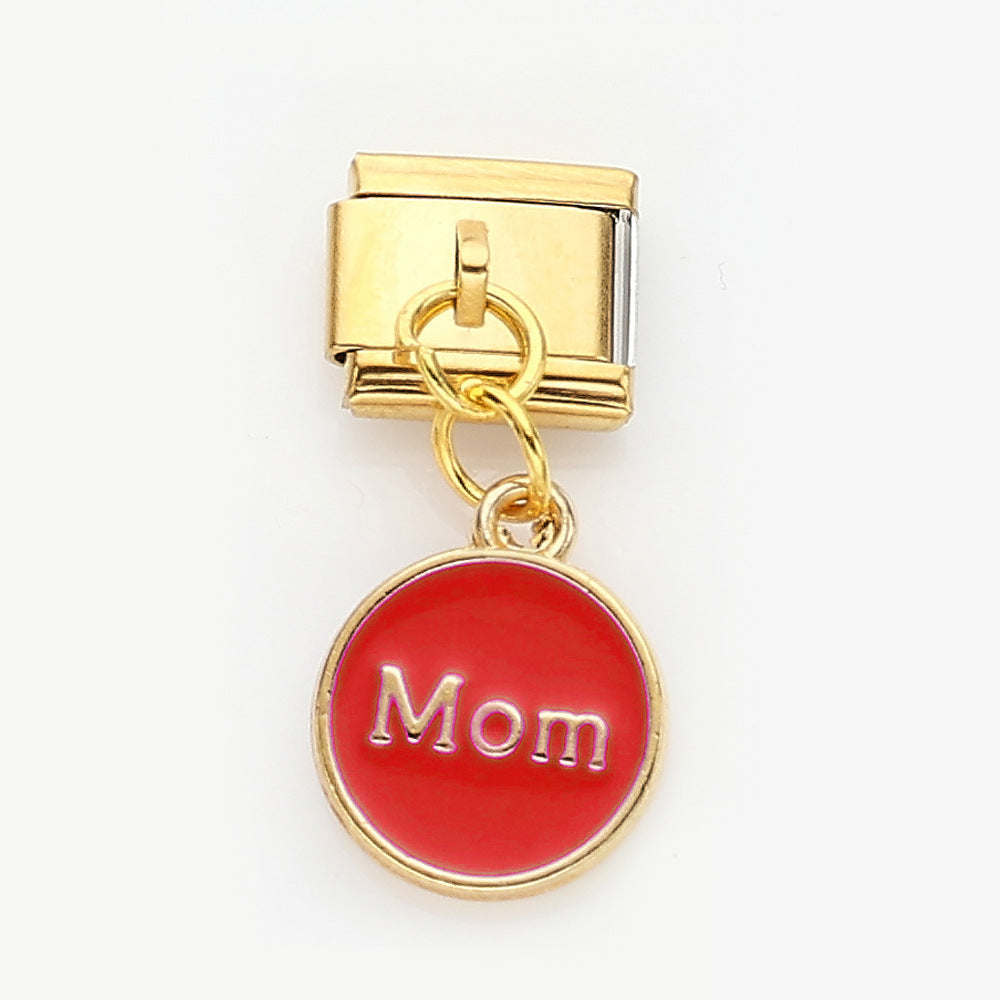 Wholesale 10pcs Italian Charm Bracelet 9mm DIY Splicing Strawberry Cherry Butterfly Love Stainless Steel Composable Bracelet