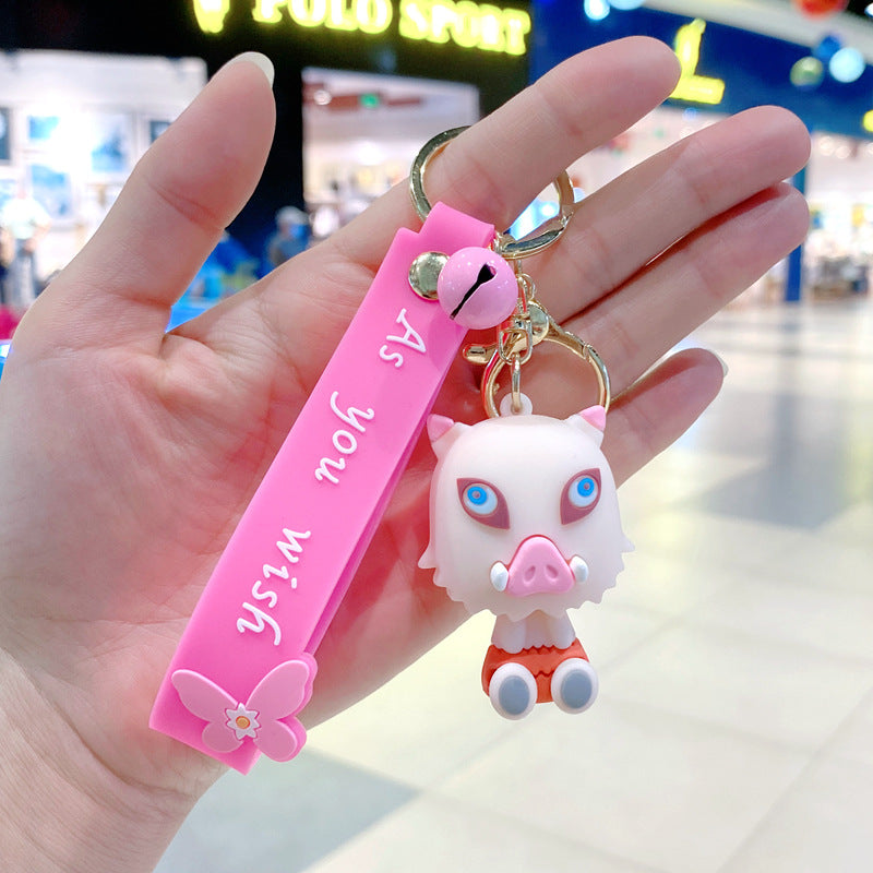 Wholesale Cartoon Anime PVC Soft Keychains Silicone Creative Keychain ACC-KC-XinShu012