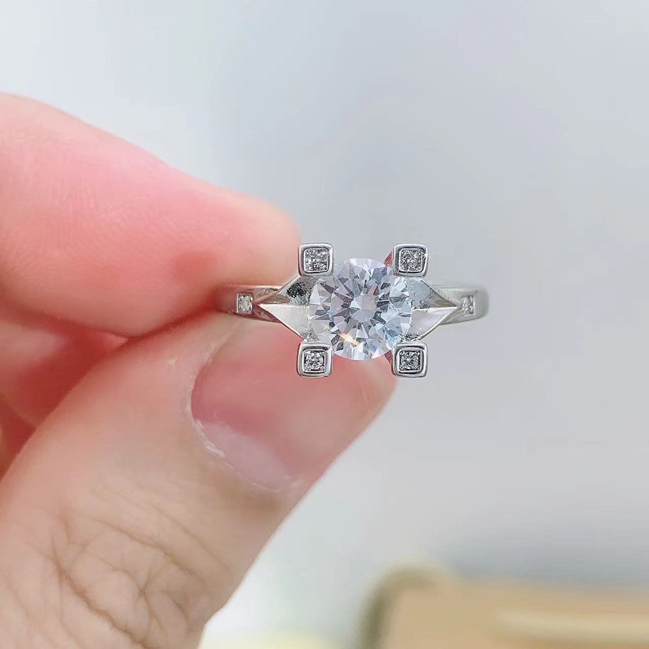 Wholesale Moissanite Diamond Adjustable Rings ACC-RS-Qichuang006