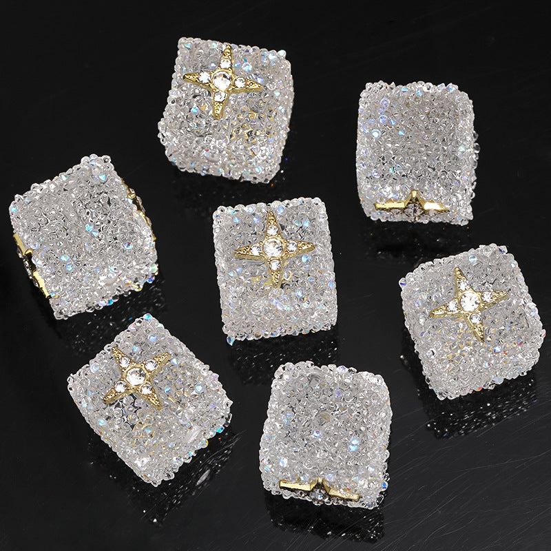 Wholesale of 5pcs Water Diamond Sugar Beads Butterfly Five Pointed Star Square Diamond Ball Beads ACC-BDS-BLG009