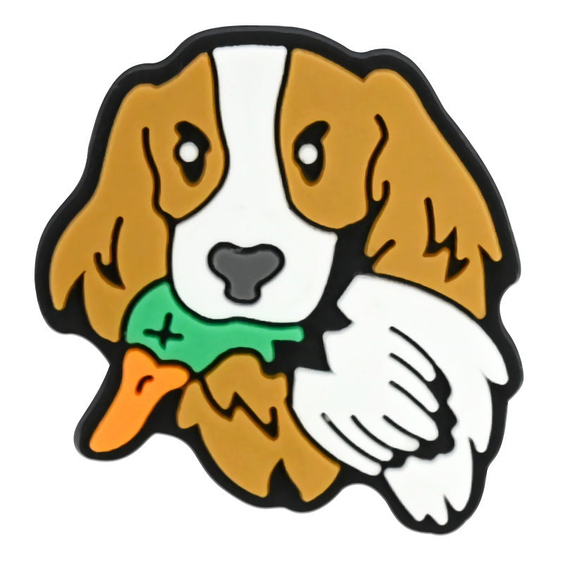 Wholesale Random 100pcs Creative  hunting series   PVC Soft Rubber Shoe Buckle Decoration