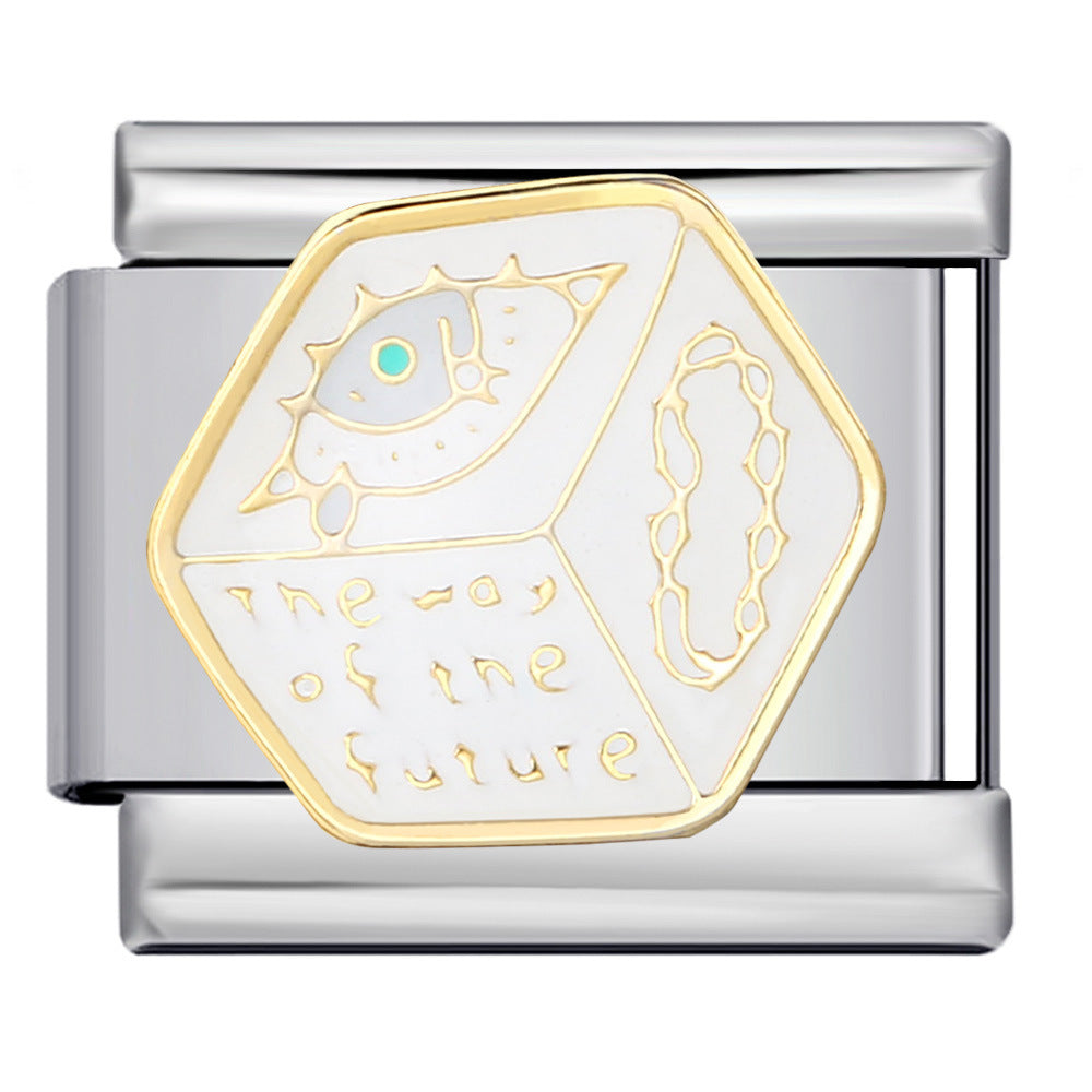 Wholesale Italian Charm Bracelet 9mm DIY Splicing Removable Devil Eye Stainless Steel Composable Bracelet