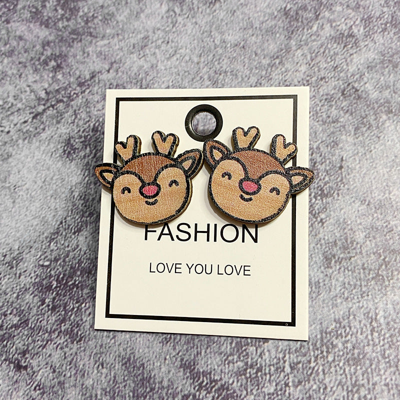 Wholesale Christmas Wood Earrings ACC-ES-XinChuan071