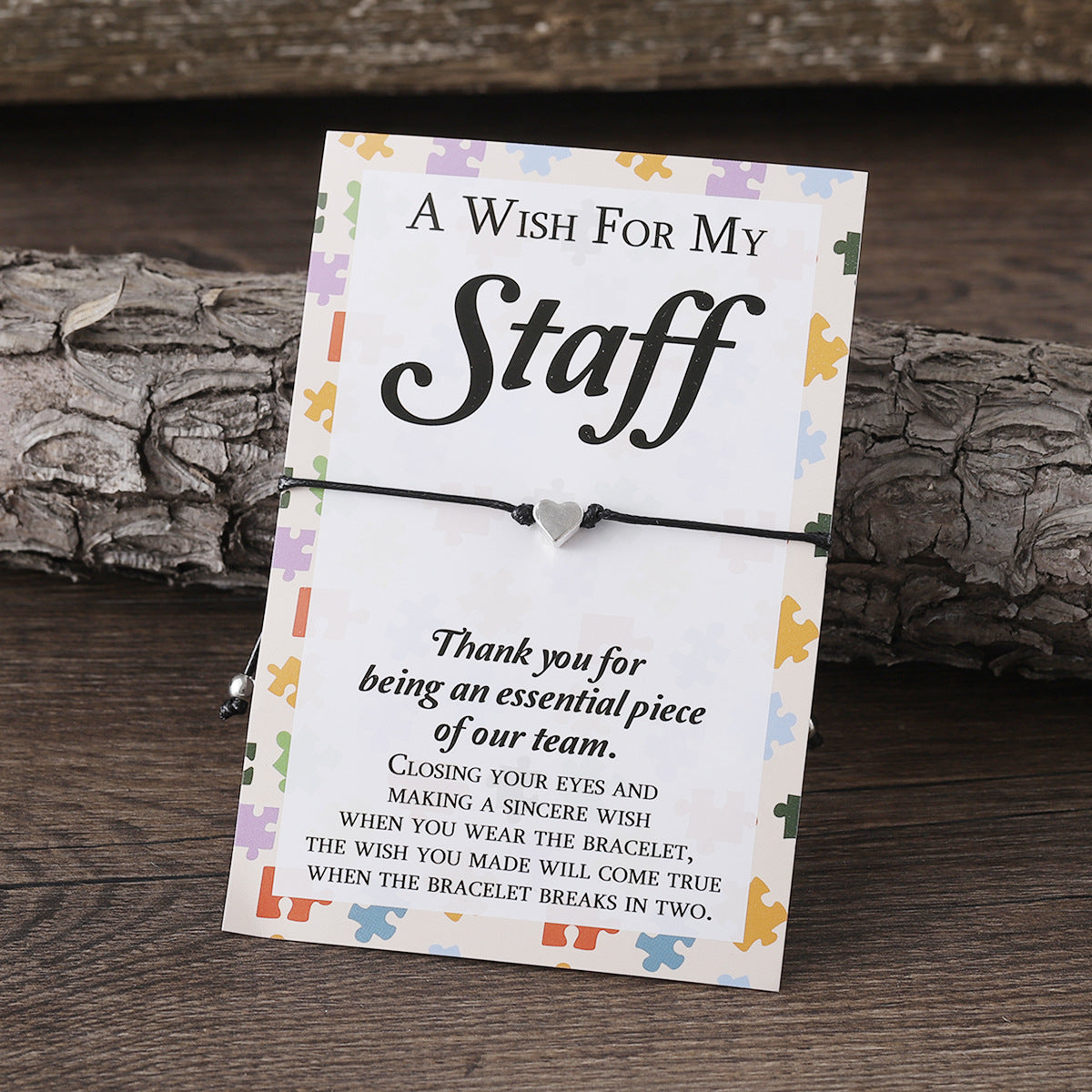 Wholesale Love Star Shape Bee Braided Bracelet Blessing Card Bracelet