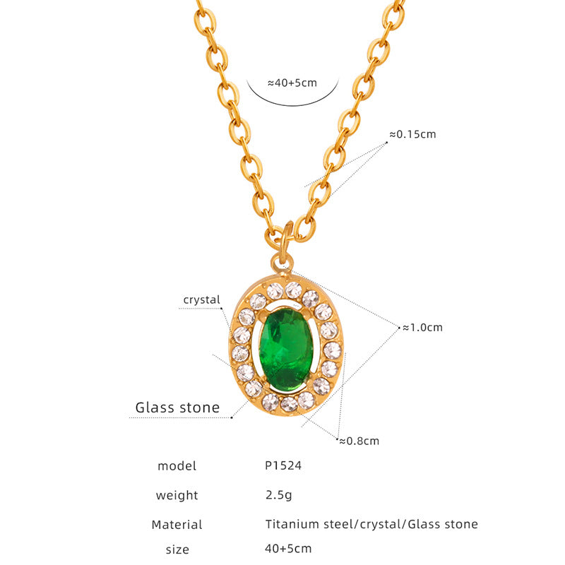 Wholesale Freshwater Pearl Necklace Love Heart Pendant Jewelry Titanium Steel Necklace Set ACC-NE-OMK002