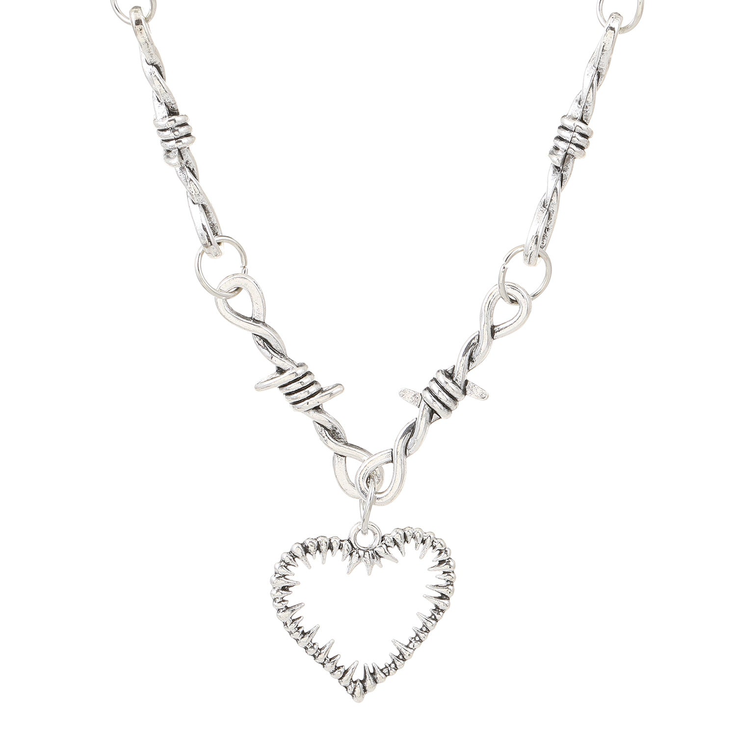 Wholesale  Love Thorn Necklace Heart Pendant Necklaces